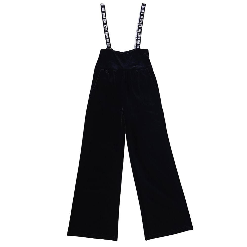 Puella Velvet Wide Leg Overalls Size Small
